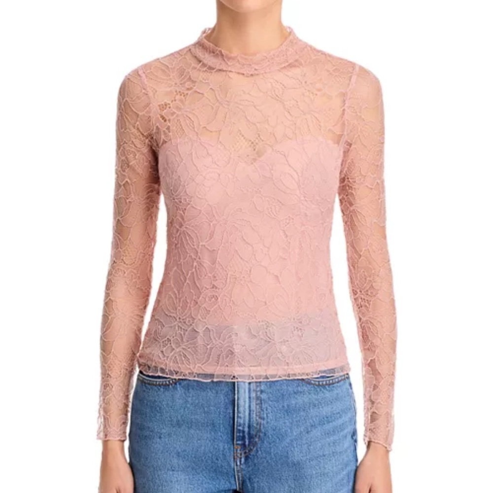 Generation Love Elegant Pink Lace Women Top Sz L